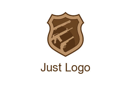 guns in shield logo