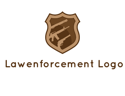 guns in shield logo