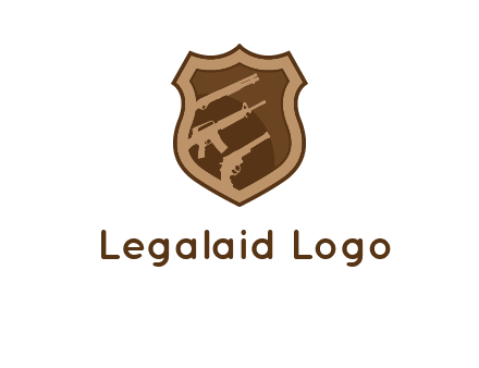 guns in shield logo