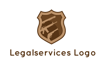 guns in shield logo