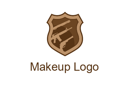 guns in shield logo