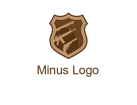 guns in shield logo