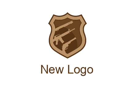 guns in shield logo