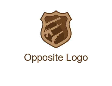 guns in shield logo