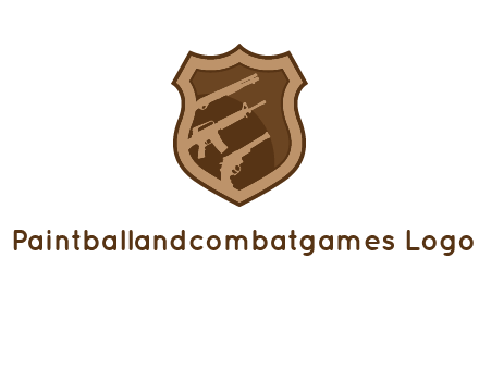 guns in shield logo