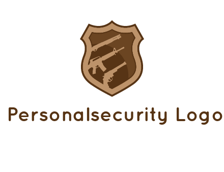 guns in shield logo