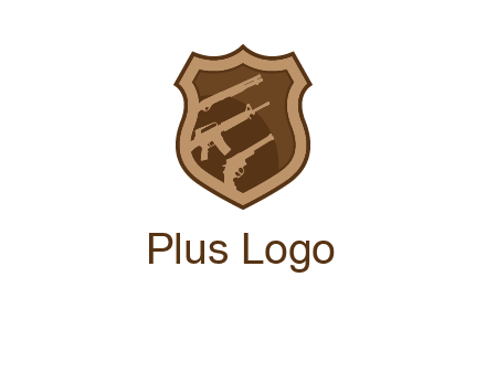 guns in shield logo
