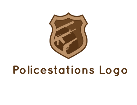 guns in shield logo