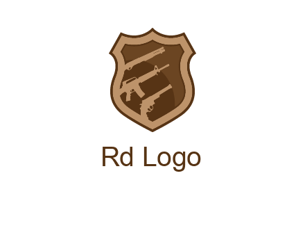 guns in shield logo