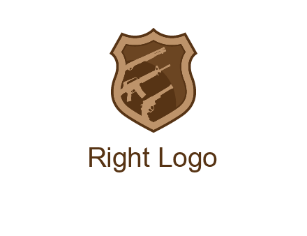 guns in shield logo