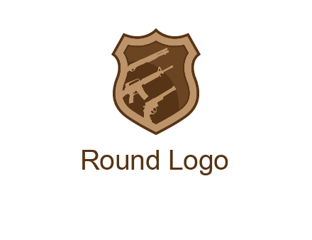 guns in shield logo