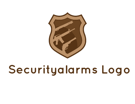 guns in shield logo