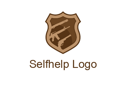 guns in shield logo