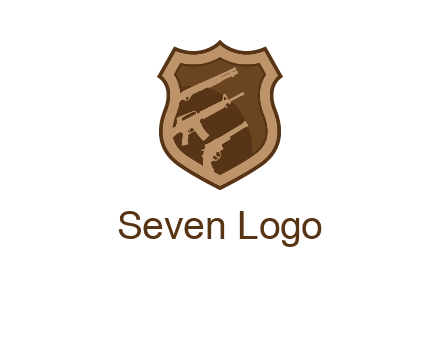 guns in shield logo