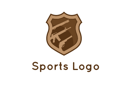 guns in shield logo