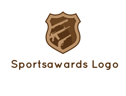 guns in shield logo