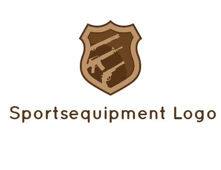 guns in shield logo