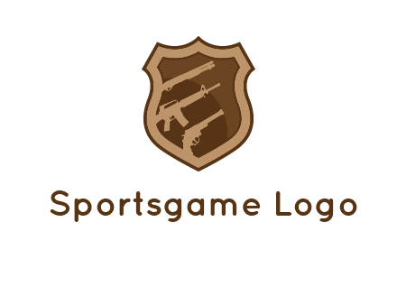 guns in shield logo