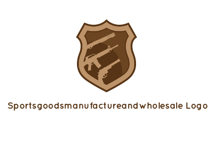 guns in shield logo