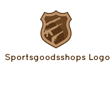 guns in shield logo