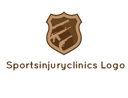 guns in shield logo