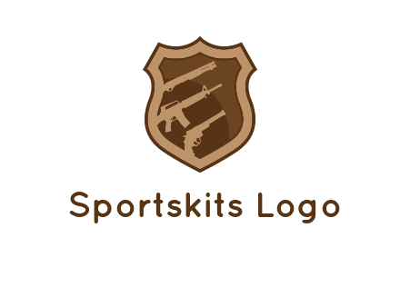 guns in shield logo