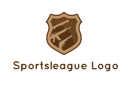 guns in shield logo