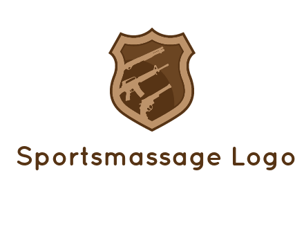 guns in shield logo