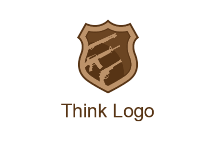 guns in shield logo
