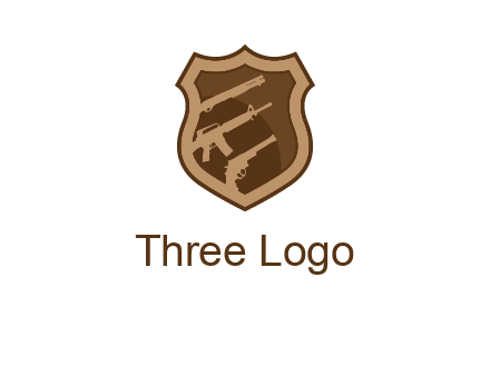 guns in shield logo