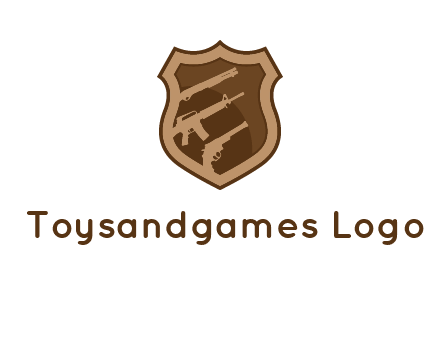 guns in shield logo