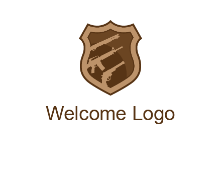 guns in shield logo