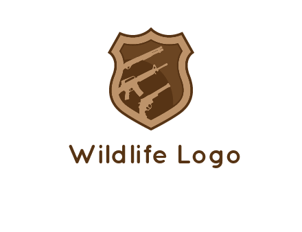 guns in shield logo