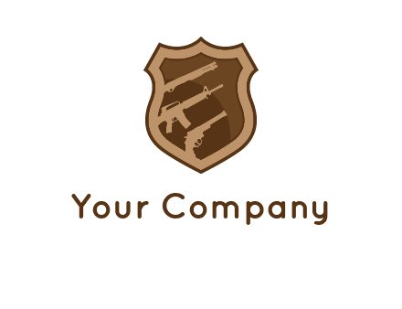guns in shield logo