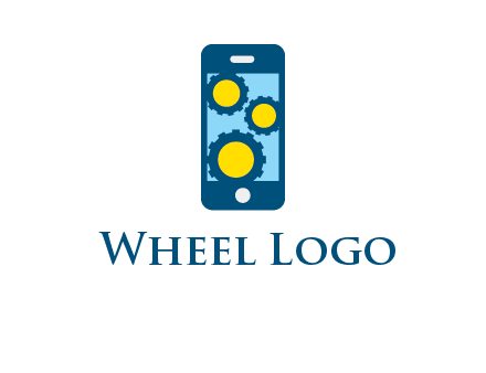 gears in mobile logo