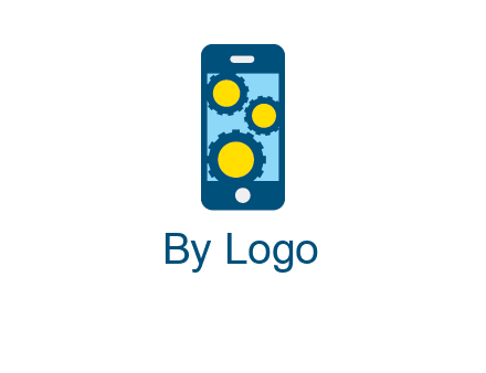 gears in mobile logo