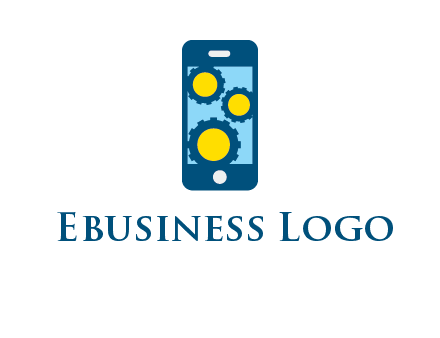 gears in mobile logo