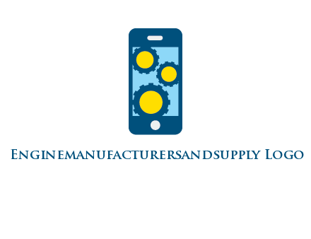 gears in mobile logo