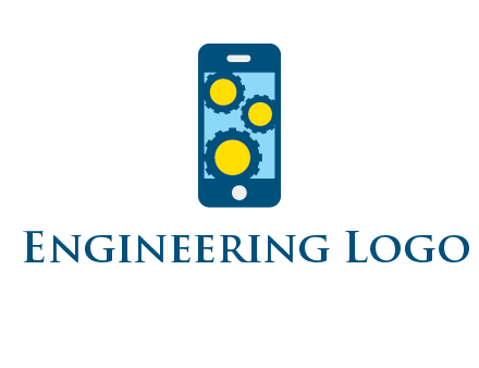 gears in mobile logo