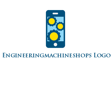 gears in mobile logo