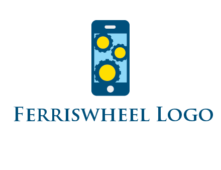 gears in mobile logo