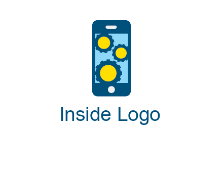 gears in mobile logo