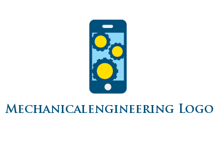 gears in mobile logo