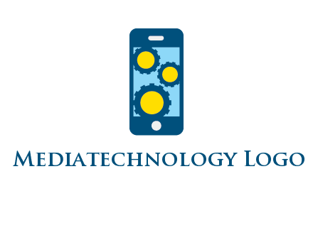 gears in mobile logo