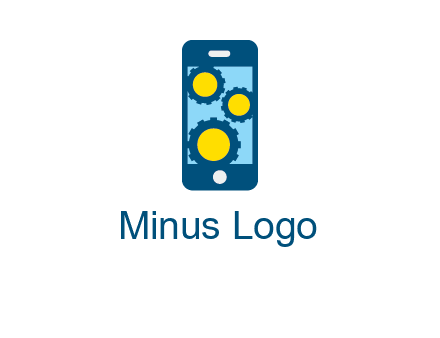 gears in mobile logo