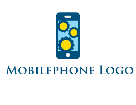 gears in mobile logo