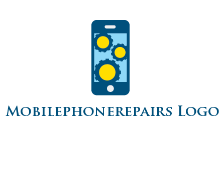 gears in mobile logo