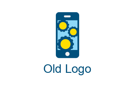 gears in mobile logo