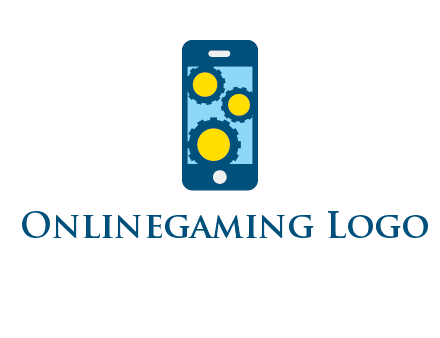 gears in mobile logo