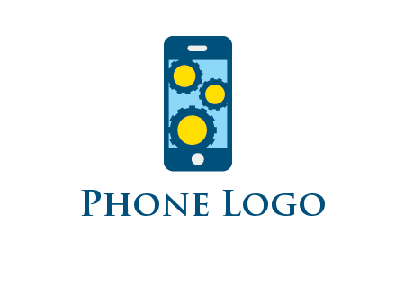 gears in mobile logo